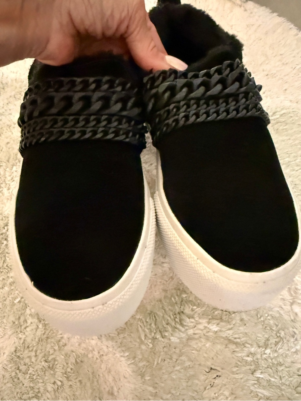 Kendall & Kylie TORY Black real Suede slip on sneakers/ Size 5.5
